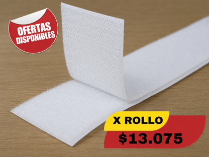 VELCRO 5.0 CM BLANCO GRADO A EN OFERTA